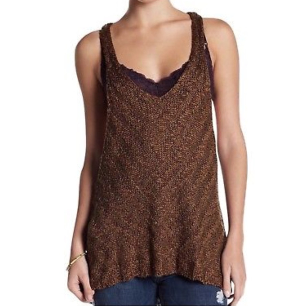 Free People Chevron Sweater Tank